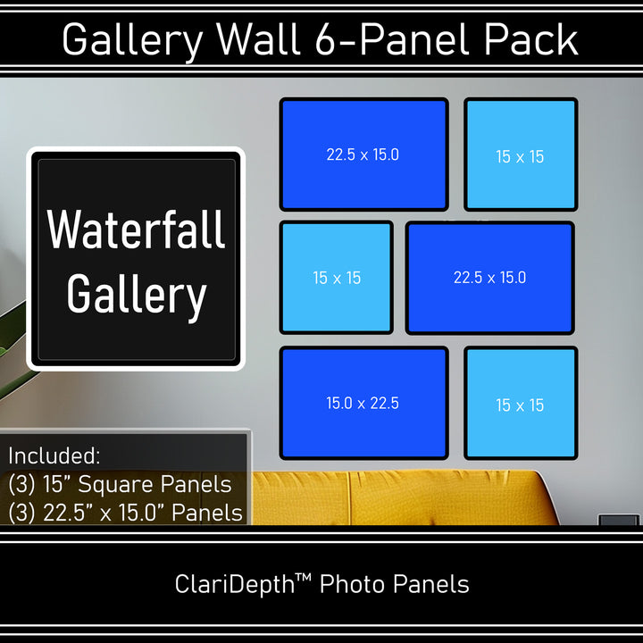 Print Photos from your camera roll in a Gallery on wall in a 6-pack