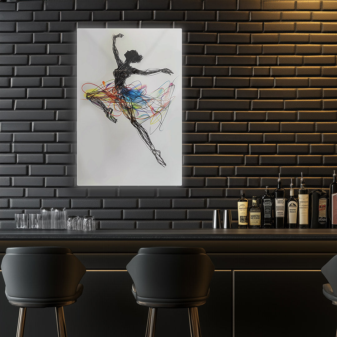 Vibrant metal wall art featuring a striking black brick design, perfect for adding a modern touch to any space.