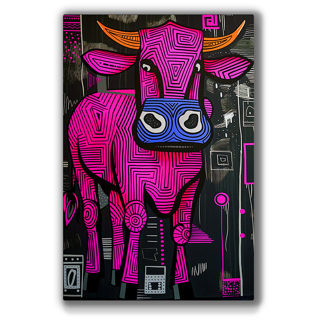 Vibrant metal wall art featuring bold colors and dynamic designs, perfect for adding a modern touch to any space.