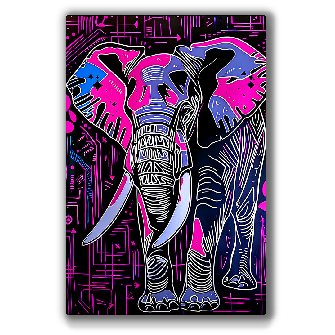 Vibrant metal wall art featuring bold colors and intricate designs that add a modern touch to any space.