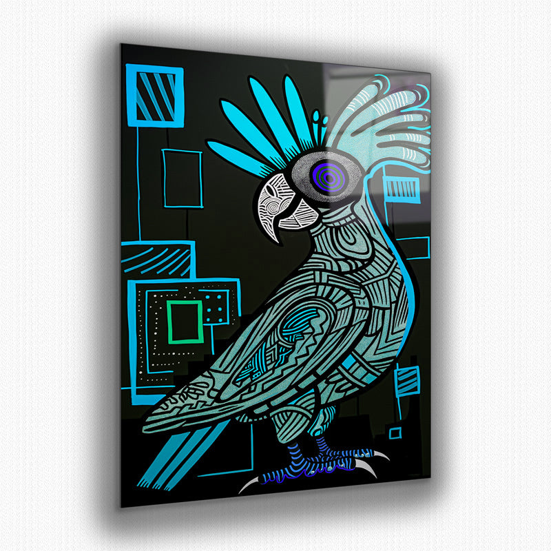 Vibrant metal wall art featuring a colorful parrot design, perfect for adding a tropical touch to any space.