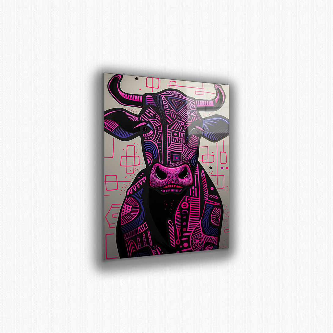 Vibrant metal wall art featuring a striking pink marker design, perfect for adding a bold touch to any space.