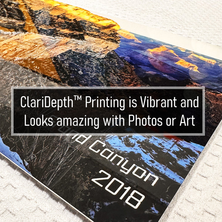 ClariDepth™ custom photo panel displaying personalized images in stunning clarity.